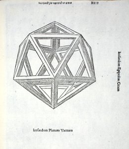 Icosaedron planum vacuum, illustratie uit 
